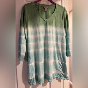 LOGO by Lori Goldstein 3/4 length sleeve Blouse